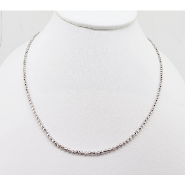 10K WHITE GOLD 24" NECKLACE