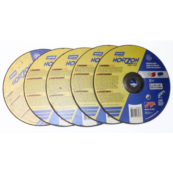 5 X 9" NEW NORTON NORZON PLUS GRINDING WHEEL