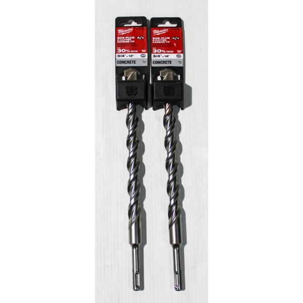 2 NEW MILWAUKEE 3/4 X 12  CONCRETE BITS