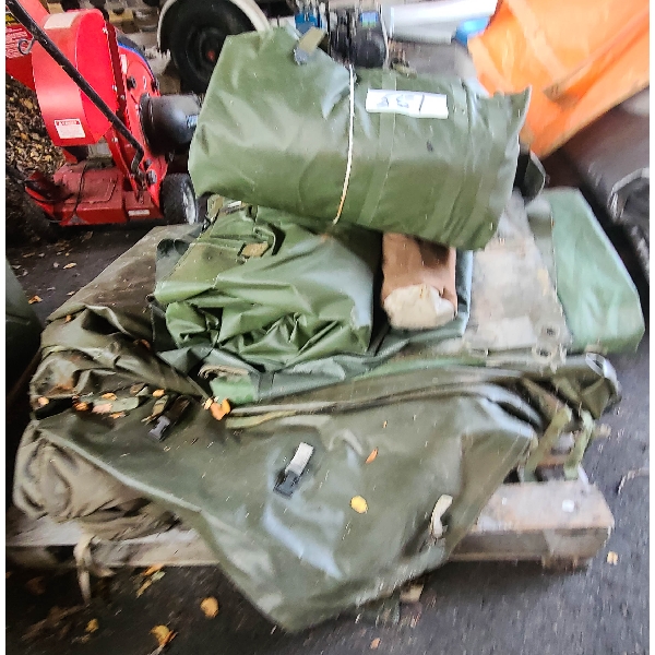 PALLET NEW & USED ARMY TARPS