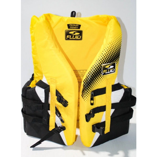 FLUID LIFE JACKET SIZE MEDIUM YELLOW/BA