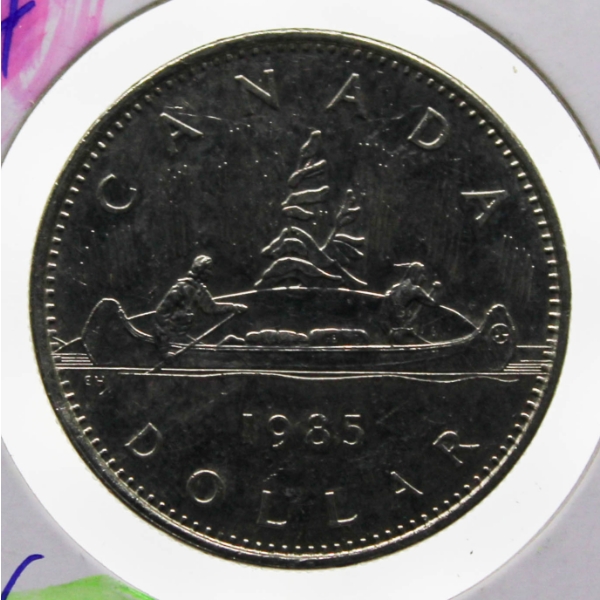 1985 CANADIAN VOYAGEUR $1 DOLLAR COIN