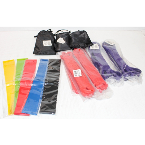 NEW YOGA RESISTANCE EXERCISE BANDS -3PKS - ASST WEIGHTS