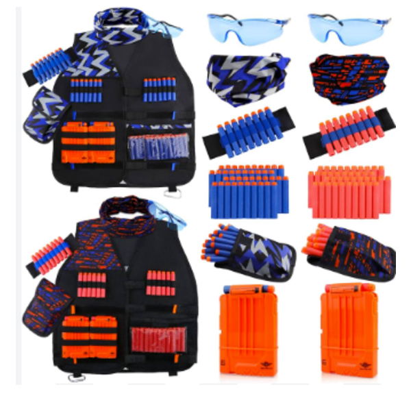 NEW 2PK KIDS TACTICAL NERF VEST KIT