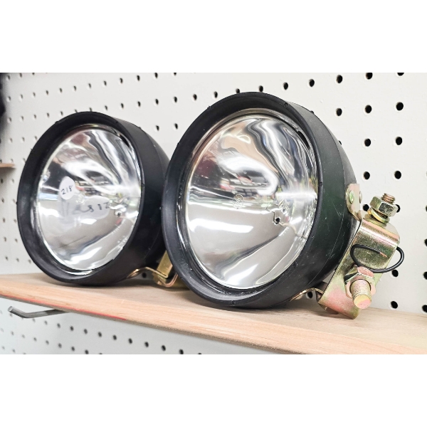 2 NEW UBL 5" FOG LIGHTS - 12V W/ BRACKETS