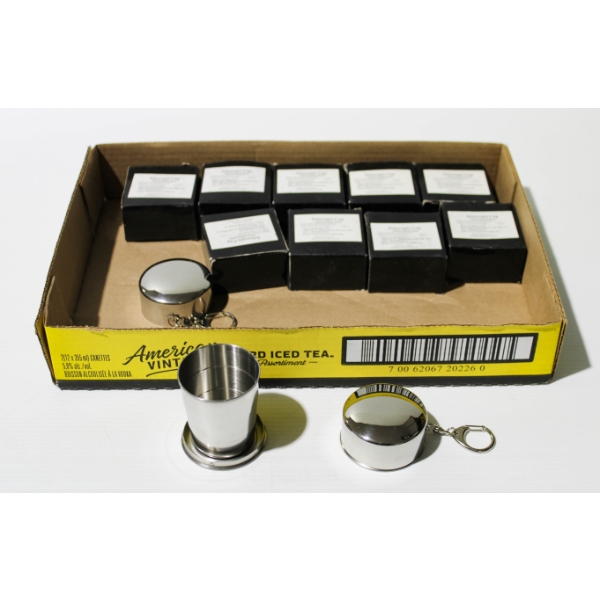 11 NEW TELESCOPIC CUPS W/ KEYCHAIN ATTACHMENT