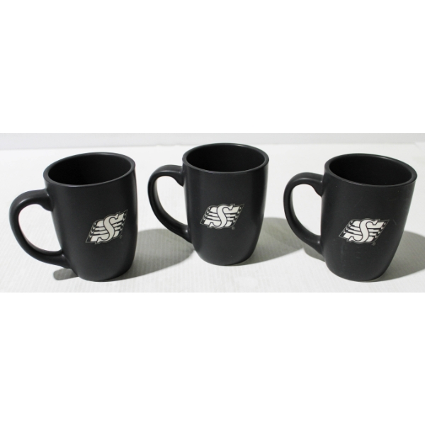  3 NEW CFL SASKATCHEWAN ROUGH RIDERS COFFEE MUGS