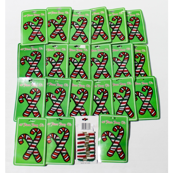 22 X 16 NEW HOLIDAY PONY-O'S HAIR ELASTICS