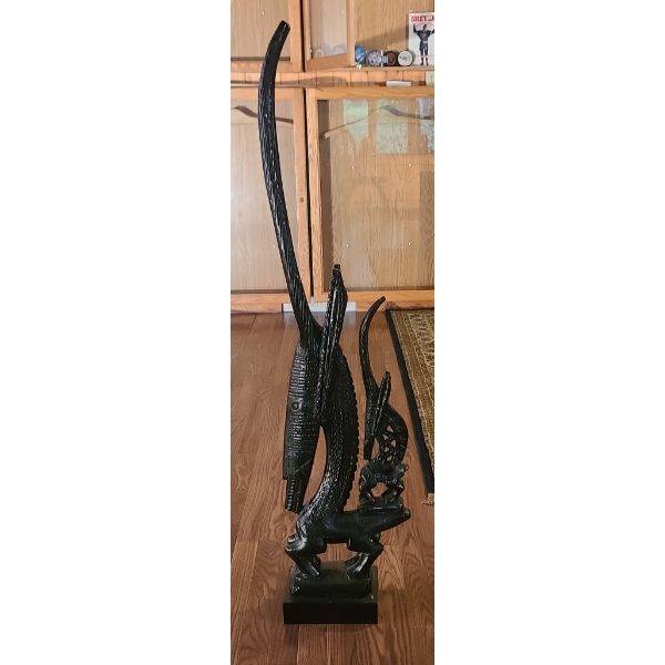 AFRICAN STATUE APPROX 4 FT H - HEAVY