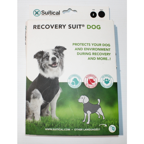 NEW SUITICAL DOG SURGERY RECOVERY SUIT - S BLK