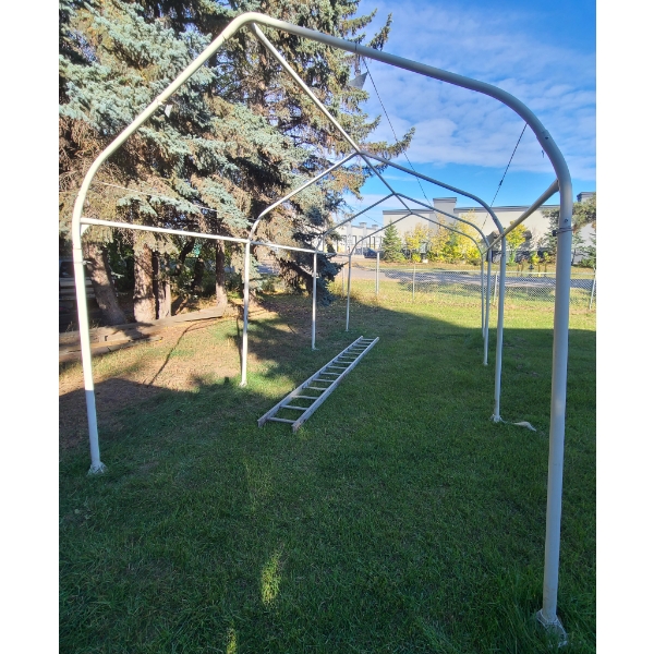 10 FT X 20 FT CAR SHELTER FRAME ONLY W/ LADDER 