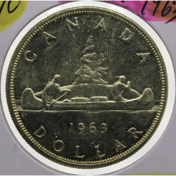 1963 CANADA SILVER VOYAGEUR DOLLAR