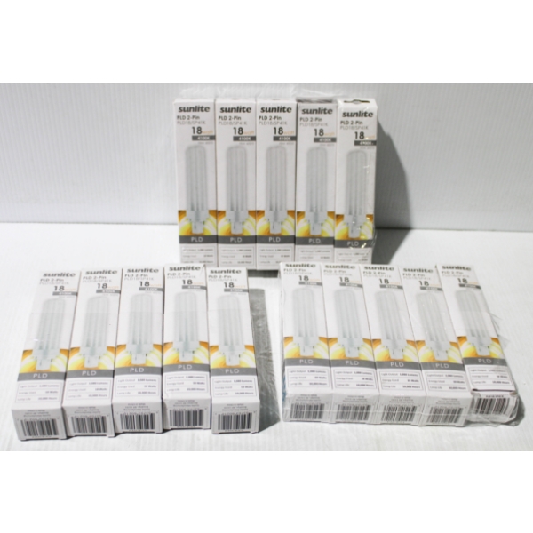 15 NEW SUNLITE PLD 2-PIN 18W 4100K LIGHT BULBS