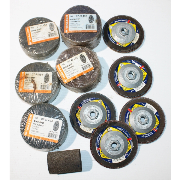 NEW WALTER QUICK STEP 4 1/2" BUFFING & GRINDING WHEELS ETC.