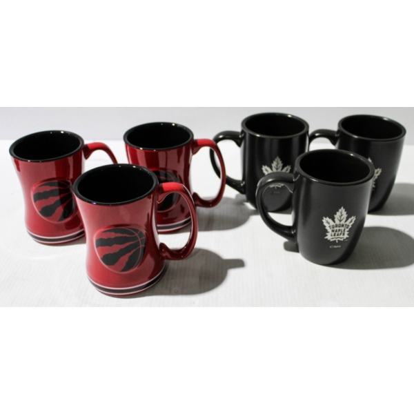 6 NHL & NBA COLLECTIBLE COFFEE MUGS