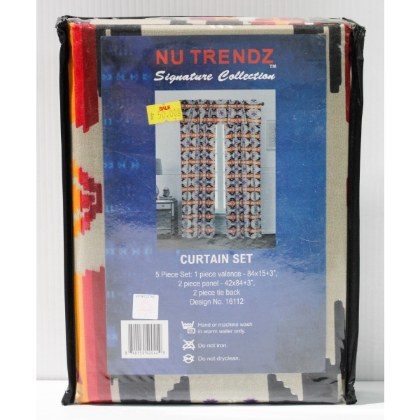  5PCS NEW NU TRENDZ CURTAIN SET (E)