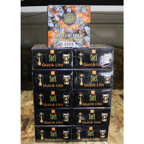 11BXS X 8 ROLLS QUICK-LITE CHARCOAL TABLETS FOR BURNERS