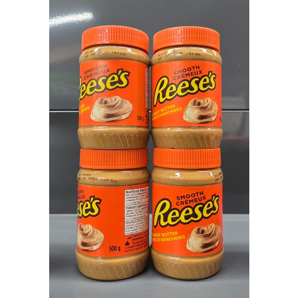 FOUR SMOOTH REESE'S BRAND PEANUT BUTTER