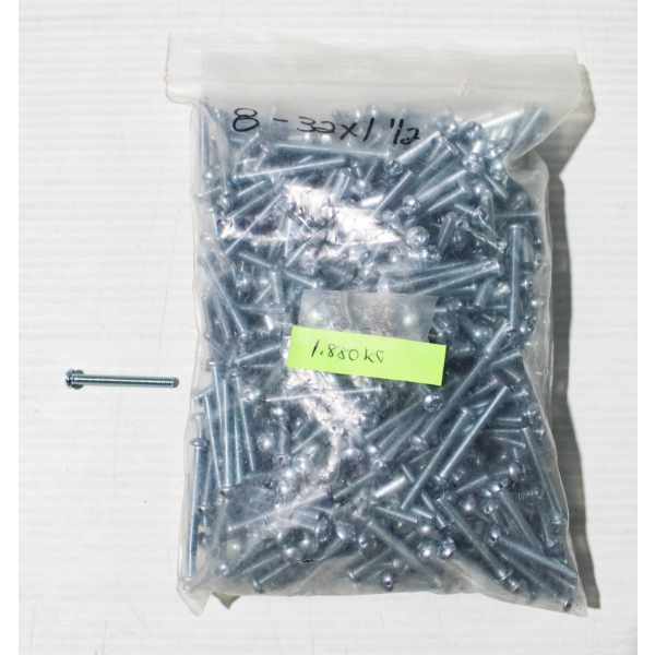 8-32 X 1 1/2" MACHINE SCREWS - BAG WGT 1.880KG