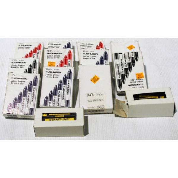 NEW 13 BXS JOHNSON LUMBER CRAYONS ASST. COLORS