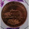 Image 1 : 1OZ FINE .999 AFRICAN WILDLIFE COPPER COIN
