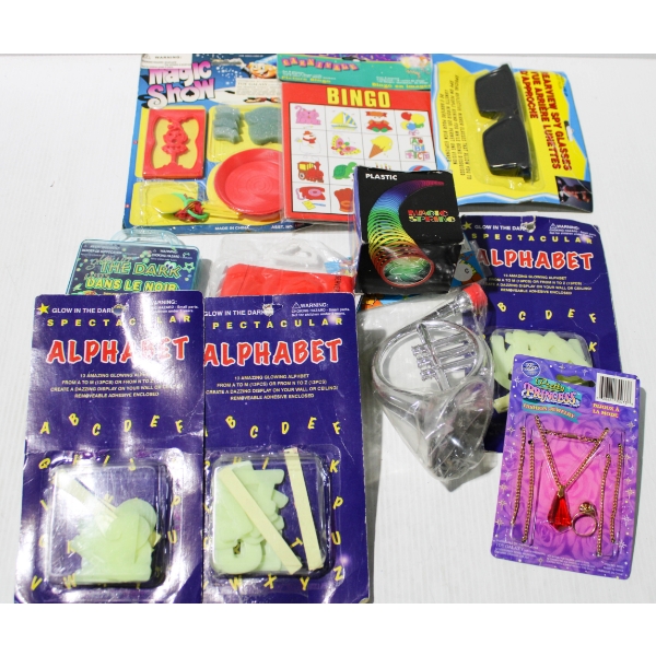 NEW OLD STOCK KIDS TOYS - BEACH BALLS - MAGIC SHOW ETC.