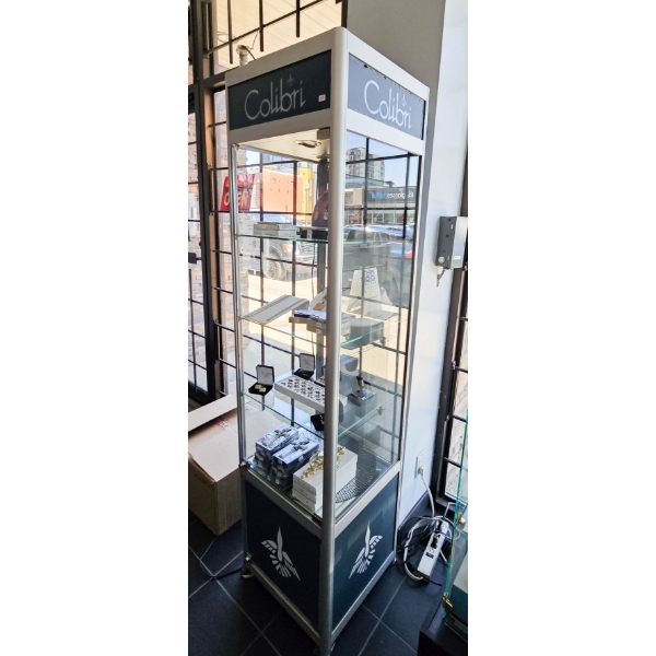 COLIBRI 4 TIER JEWELRY DISPLAY CASE - 72" H X 18" W X 18"W