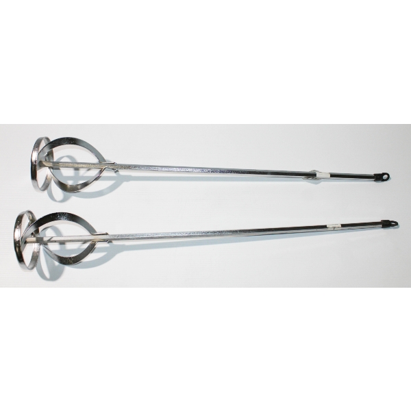 2 NEW CHROME INDUSTRIAL MIXING PADDLES - 5"D X 30"L