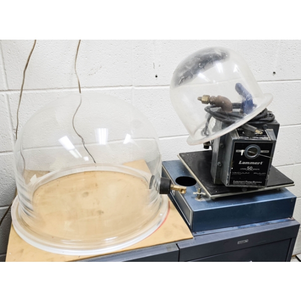 LAMMERT VACUUM TABLE, LARGE CHAMBER AND PUMP