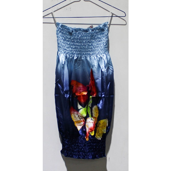 WOMEN'S T CASUAL BUTTERFLY TUBE DRESS SIZE L