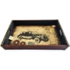Image 2 : WOODEN TRAVEL THEMED SERVING TRAY