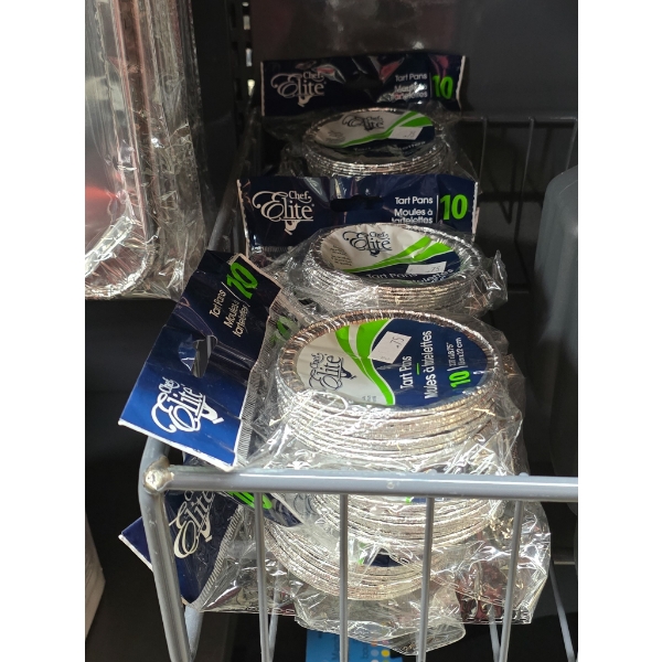 9PKS OF 10 ALUMINUM TART PANS