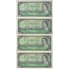 Image 1 : FOUR 1967 CANADIAN CENTENNIAL $1 BANK NOTES