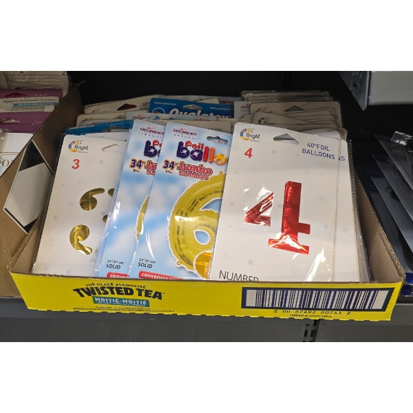 ASSORT. NUMBER BIRTHDAY BALLOONS