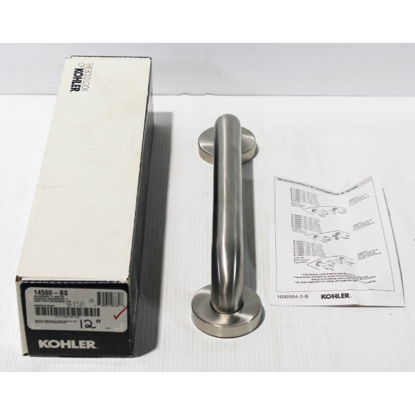 NEW 12  KOHLER GRAB BAR STAINLESS STEEL