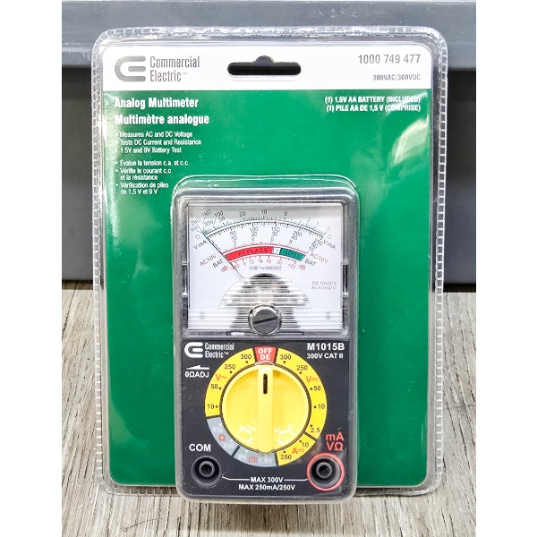 COMMERCIAL ELECTRIC ANALOG MULTIMETER