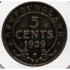 Image 1 : 1929 NEWFOUNDLAND SILVER 5 CENT