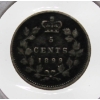Image 1 : 1899 CANADIAN SILVER VICTORIAN 5 CENT COIN