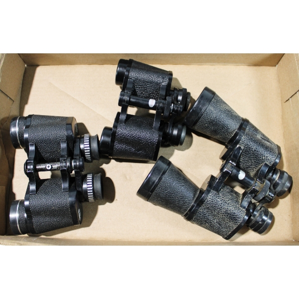 8X30 BUSHNELL BINOCULARS, JASON 7X35 BINOCULARS & 10X50 BUSHNELL BINOCULARS