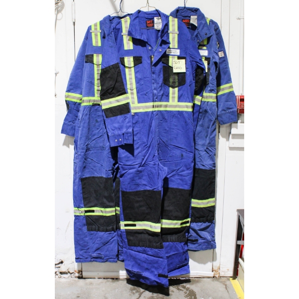 3 CLEANED USED FIRE RETARDANT COVERALLS 46T & 50T
