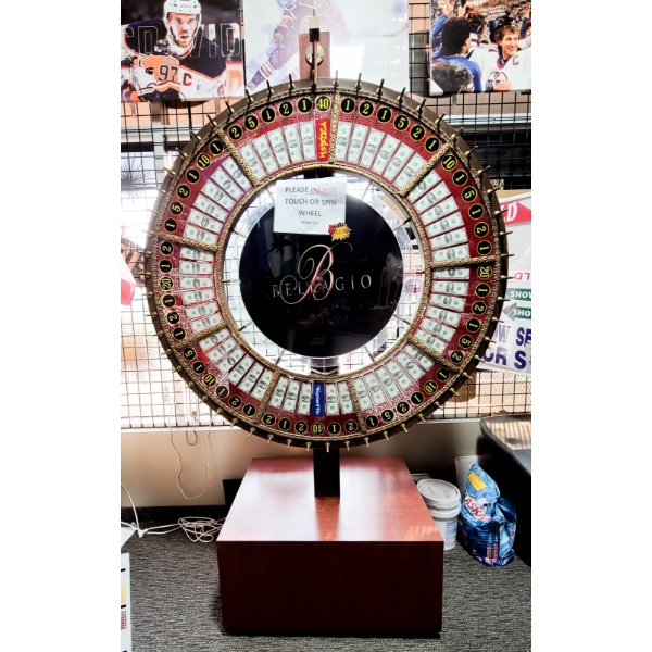 AUTHENTIC BELLAGIO LAS VEGAS WESTWARD HO CASINO PRIZE WHEEL 