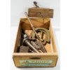 Image 1 : B.C. FRUIT BOX W/ MODEL T COIL, VINTAGE WOOD PLANE, 