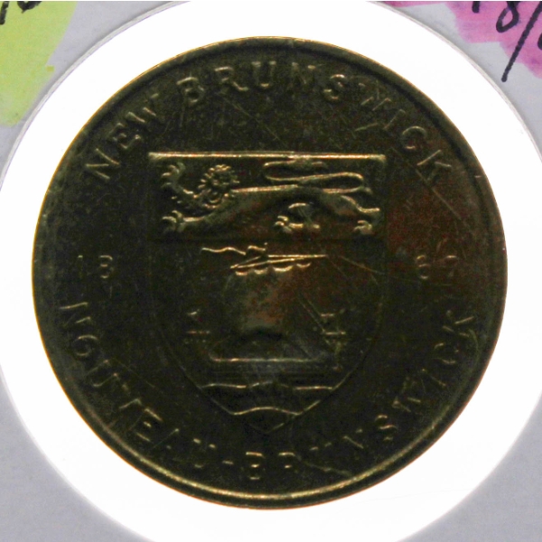 1867 PURPLE VIOLET NEW BRUINSWICK COMM. COIN