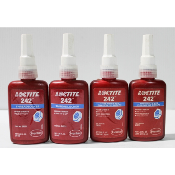 4 X 50ML LOCTITE 242 THREADLOCKER - MED. STRENGTH