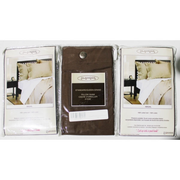 THREE NEW ABIGAIL STD / QUEEN CB PILLOW SHAMS