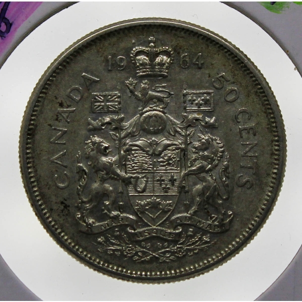 1964 CANADIAN SILVER 50 CENT COIN