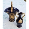 Image 1 : VINT. LIMOGES CASTEL VASES W/ 12K GOLD INLAYS