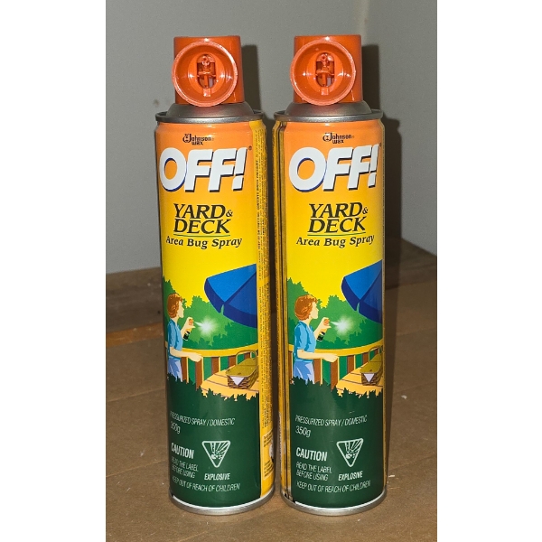 2 CANS OFF BUG SPRAY 