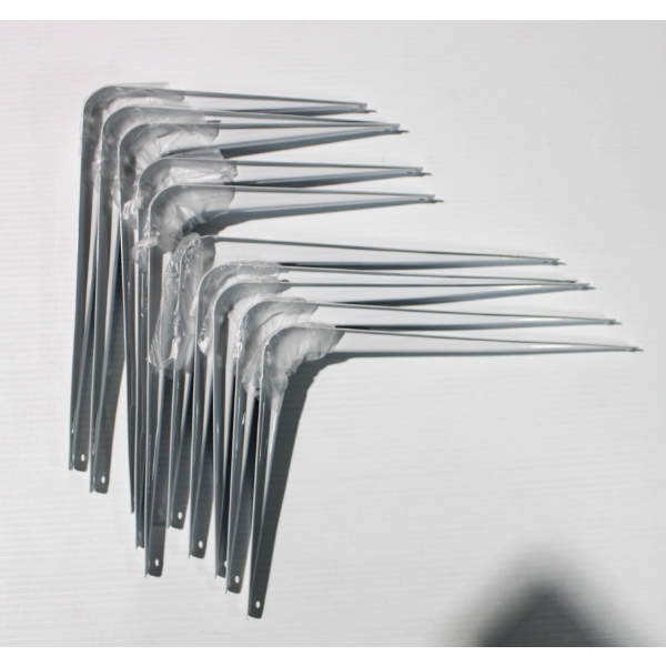 10 PK SHELF BRACKETS 8" X 10" - WHITE