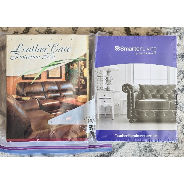 TWO LEATHER CARE FURNITURE KITS